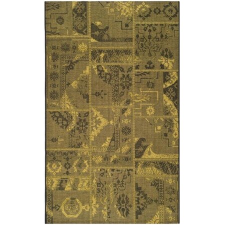 Safavieh 5 x 8 ft. Medium Rectangle Contemporary Palazzo Black and Green Area Rug PAL121-56C10-5